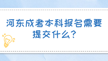 河?xùn)|成考本科報名需要提交什么
