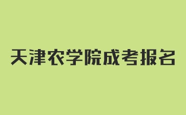 2024年天津農學院成考報名流程解析
