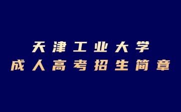2024年天津工業大學成人高考招生簡章